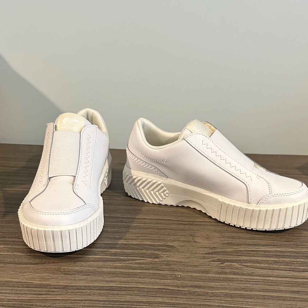 Sorel Women's leather White Slip-On Sneakers